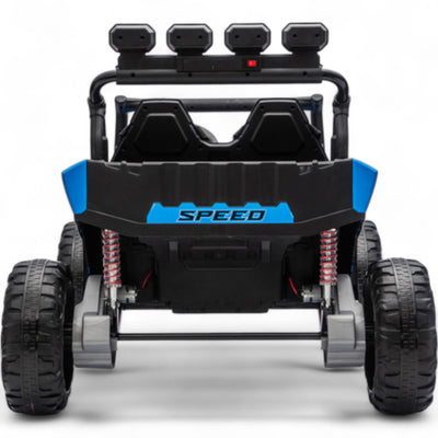 Carro Elétrico para Criança BUGGY TURBO SPORT 4x4 24v Azul c/ RODAS DE BORRACHA & ASSENTO EM PELE
