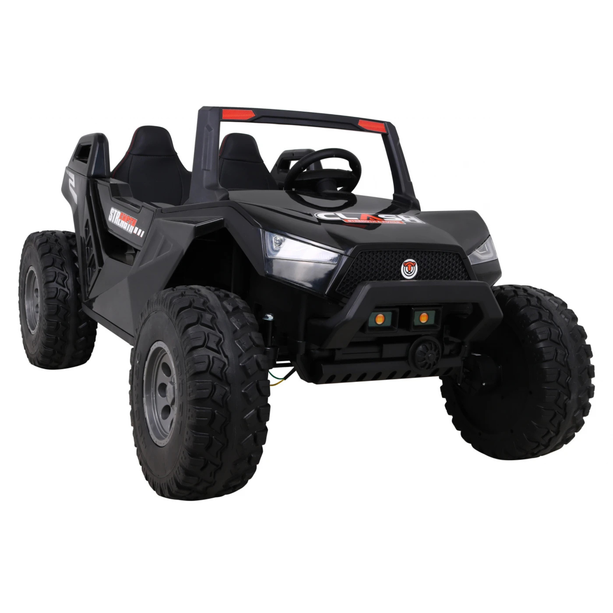 Carro Elétrico para Criança BUGGY CLASH 4x4 24v Preto 2 LUGARES, RODAS DE BORRACHA & ASSENTO EM PELE