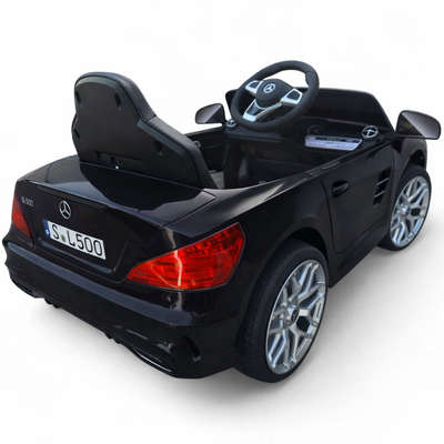 Carro Elétrico para Criança MERCEDES SL500 12V Preto c/ RODAS DE BORRACHA & ASSENTO EM PELE