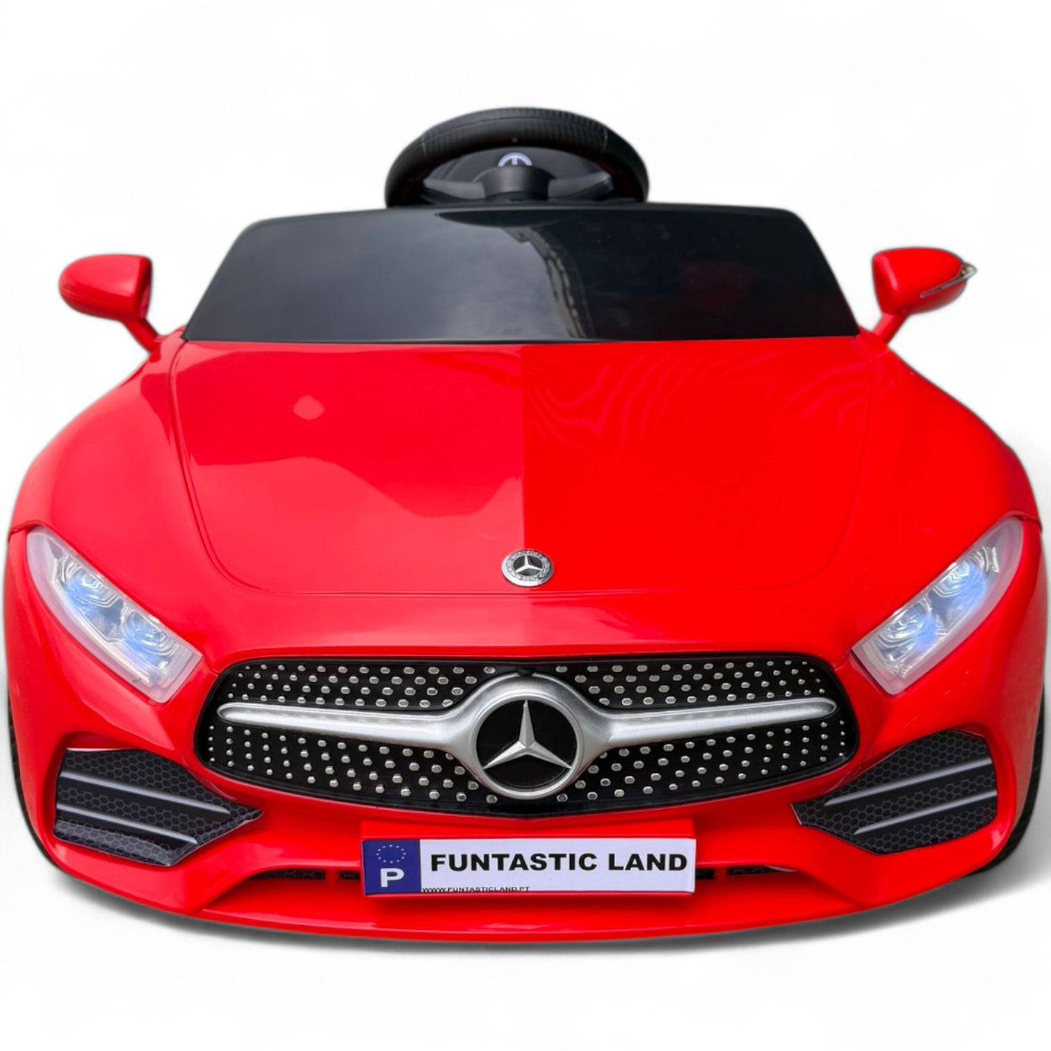 Carro Elétrico para criança MERCEDES CLS 350 12v Vermelho c/ RODAS DE BORRACHA & ASSENTO EM PELE