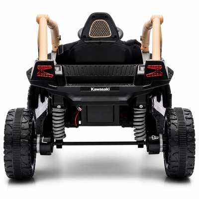 Carro Elétrico para Criança Buggy KAWASAKI 4x4 12v BATERIA DE LITIO Khaki c/ RODAS DE BORRACHA & ASSENTO EM PELE