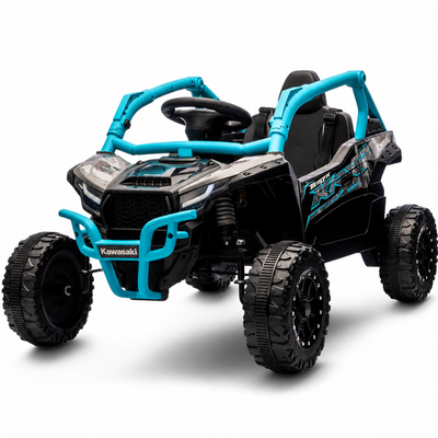 Carro Elétrico para Criança Buggy KAWASAKI 4x4 12v BATERIA DE LITIO Azul c/ RODAS DE BORRACHA & ASSENTO EM PELE