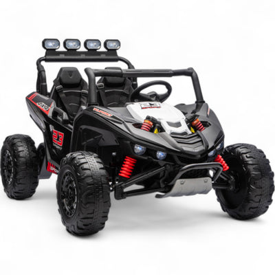 Carro Elétrico para Criança BUGGY TURBO SPORT 4x4 24v Preto c/ RODAS DE BORRACHA & ASSENTO EM PELE