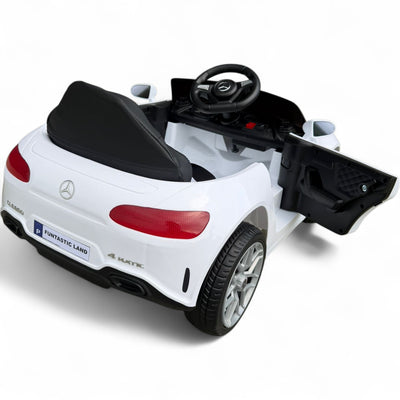 Carro Elétrico para criança MERCEDES CLS 350 12v BRANCO c/ RODAS DE BORRACHA & ASSENTO EM PELE