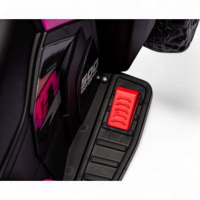 Mini Moto 4 Elétrica para Crianças LITTLE EXPLORER 6v Rosa c/ RODAS DE BORRACHA