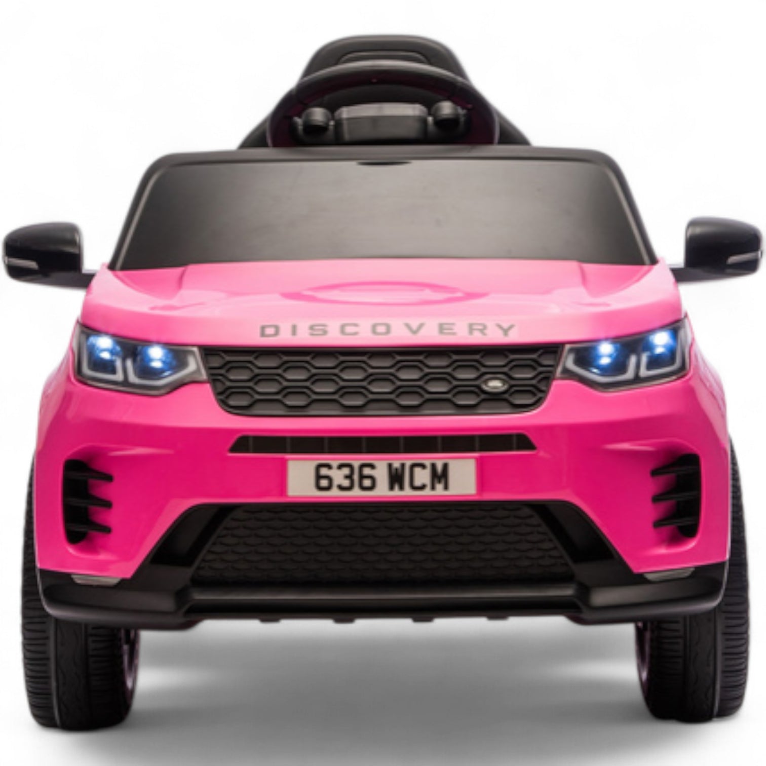 Carro Elétrico para Criança RANGE ROVER DISCOVERY 12v Rosa c/ RODAS DE BORRACHA & ASSENTO EM PELE