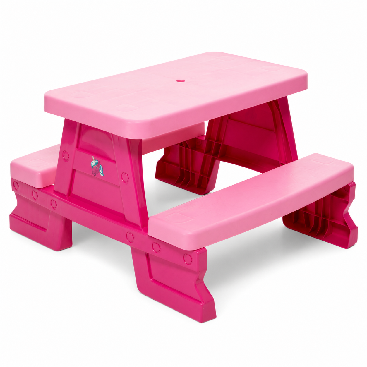 Mesa Infantil de Jardim com Bancos Rosa