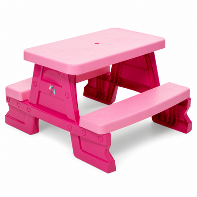 Mesa Infantil de Jardim com Bancos Rosa