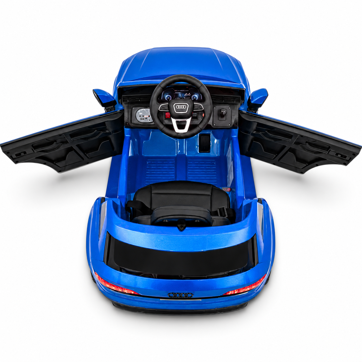 Carro Elétrico para Criança AUDI Q7 12v Azul Metalizado c/ RODAS DE BORRACHA & ASSENTO EM PELE