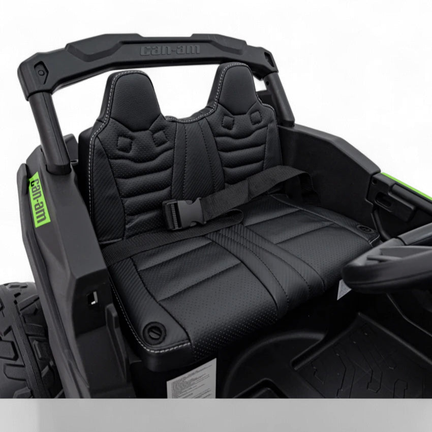 Carro Elétrico para Criança CAN-AM MAVERICK 4x4 24v Verde c/ RODAS DE BORRACHA & ASSENTO EM PELE