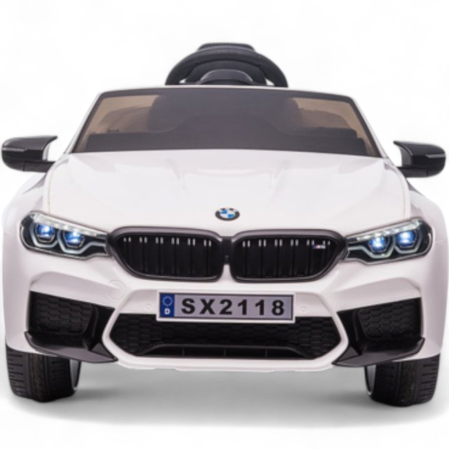 Carro Elétrico para Criança BMW M5 DRIFT 24v Branco c/ RODAS DE BORRACHA & ASSENTO EM PELE