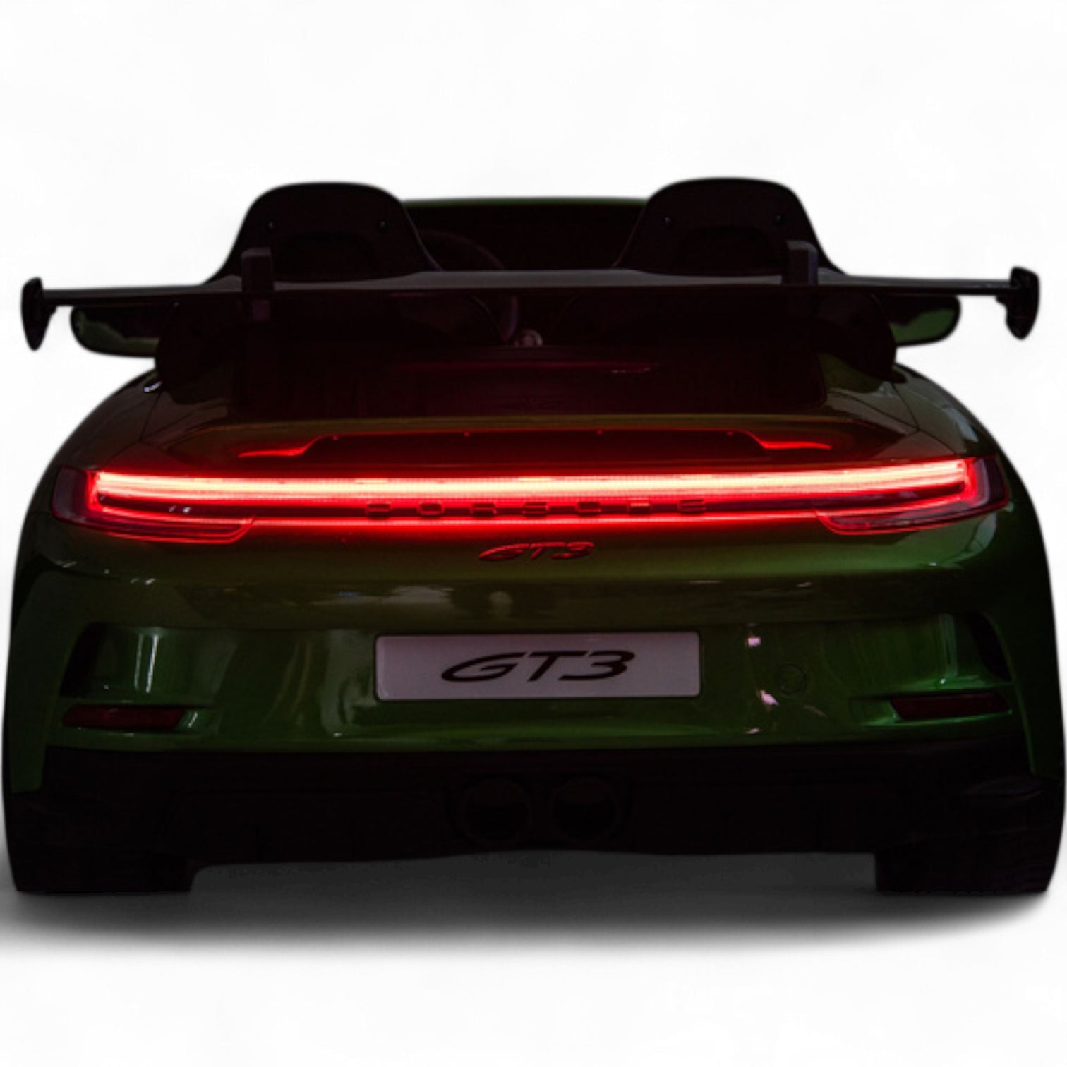 Carro Elétrico para Criança PORSCHE 911 GT3 24v 4x4 XXL Verde Metalizado c/ MP4, RODAS DE BORRACHA & ASSENTO EM PELE E VELUDO