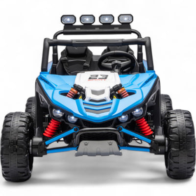 Carro Elétrico para Criança BUGGY TURBO SPORT 4x4 24v Azul c/ RODAS DE BORRACHA & ASSENTO EM PELE