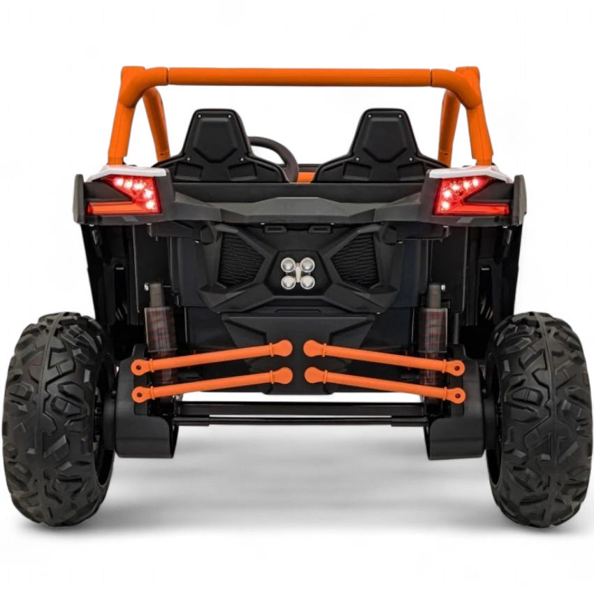 Carro Elétrico para Criança MAVERICK STYLE RR 4x4 24v Laranja c/ RODAS DE BORRACHA & ASSENTO EM PELE