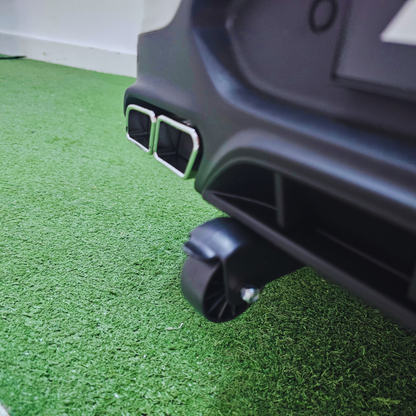 Carro Elétrico para Criança MERCEDES GLC63S 4x4 12v Cinza Metalizado c/ RODAS DE BORRACHA & ASSENTO EM PELE