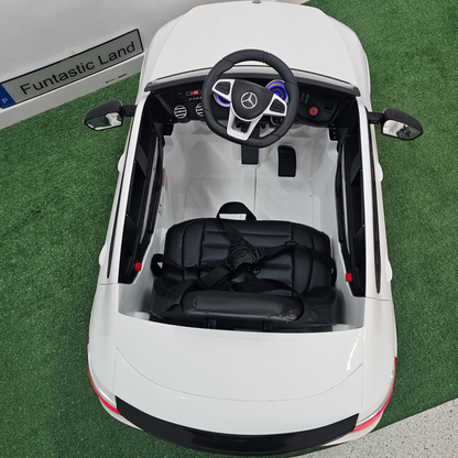 Carro Elétrico para Criança MERCEDES GLC63S 4x4 12v Branco c/ RODAS DE BORRACHA & ASSENTO EM PELE