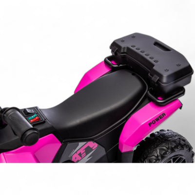 Mini Moto 4 Elétrica para Crianças LITTLE EXPLORER 6v Rosa c/ RODAS DE BORRACHA