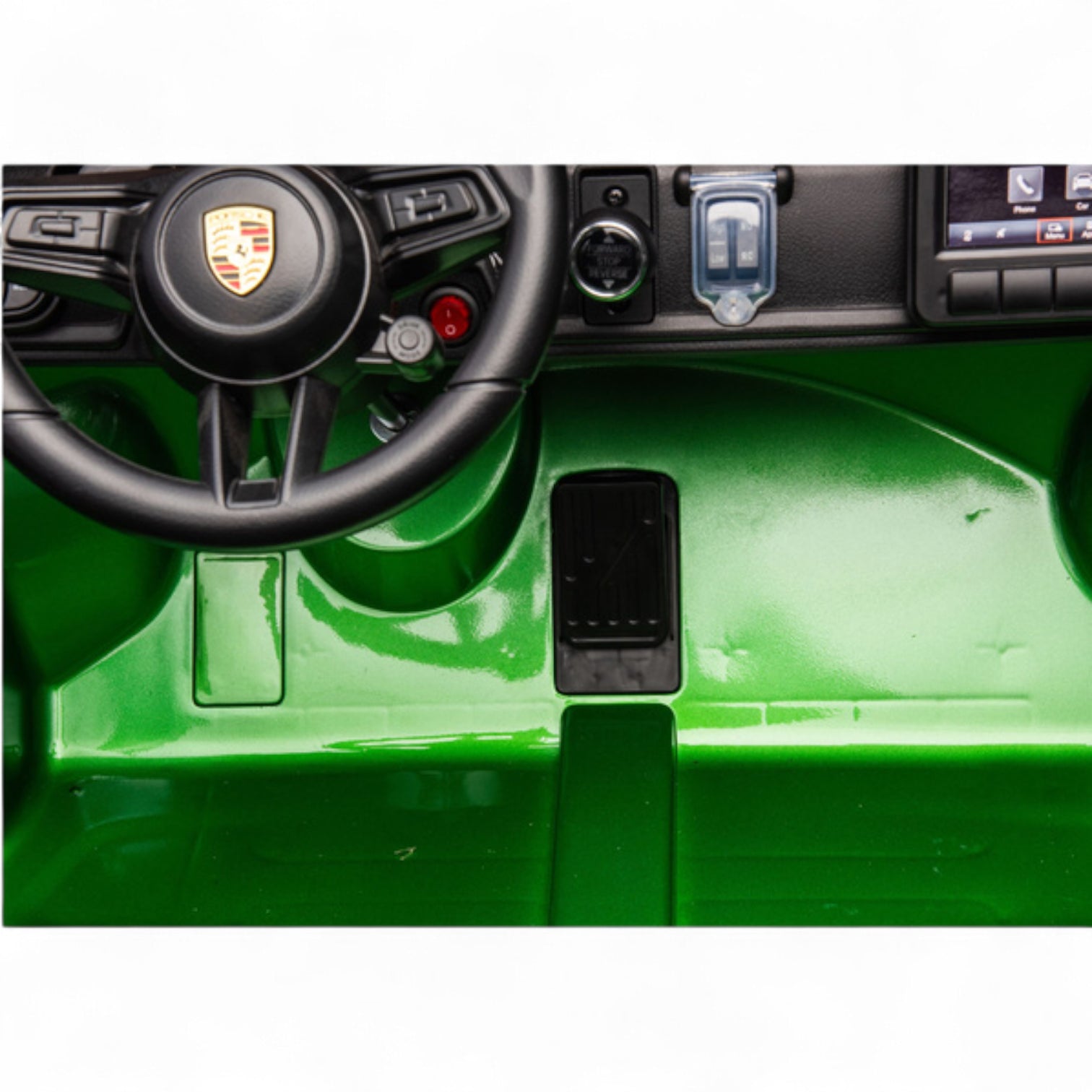 Carro Elétrico para Criança PORSCHE 911 GT3 24v 4x4 XXL Verde Metalizado c/ MP4, RODAS DE BORRACHA & ASSENTO EM PELE E VELUDO