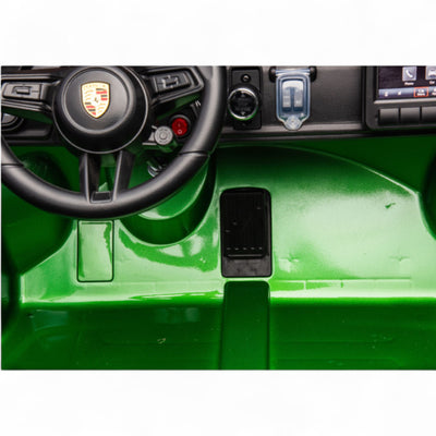 Carro Elétrico para Criança PORSCHE 911 GT3 24v 4x4 XXL Verde Metalizado c/ MP4, RODAS DE BORRACHA & ASSENTO EM PELE E VELUDO