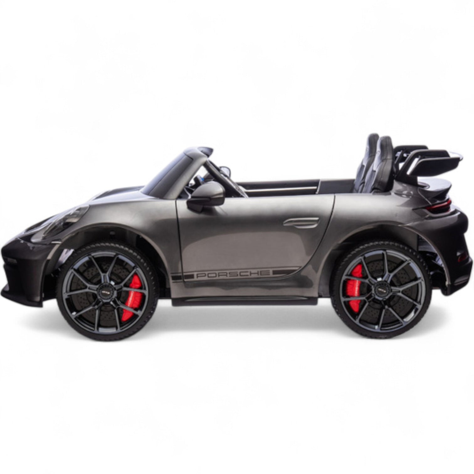 Carro Elétrico para Criança PORSCHE 911 GT3 24v STRONG XXL Cinza Metalizado c/ RODAS DE BORRACHA & ASSENTO EM PELE E VELUDO