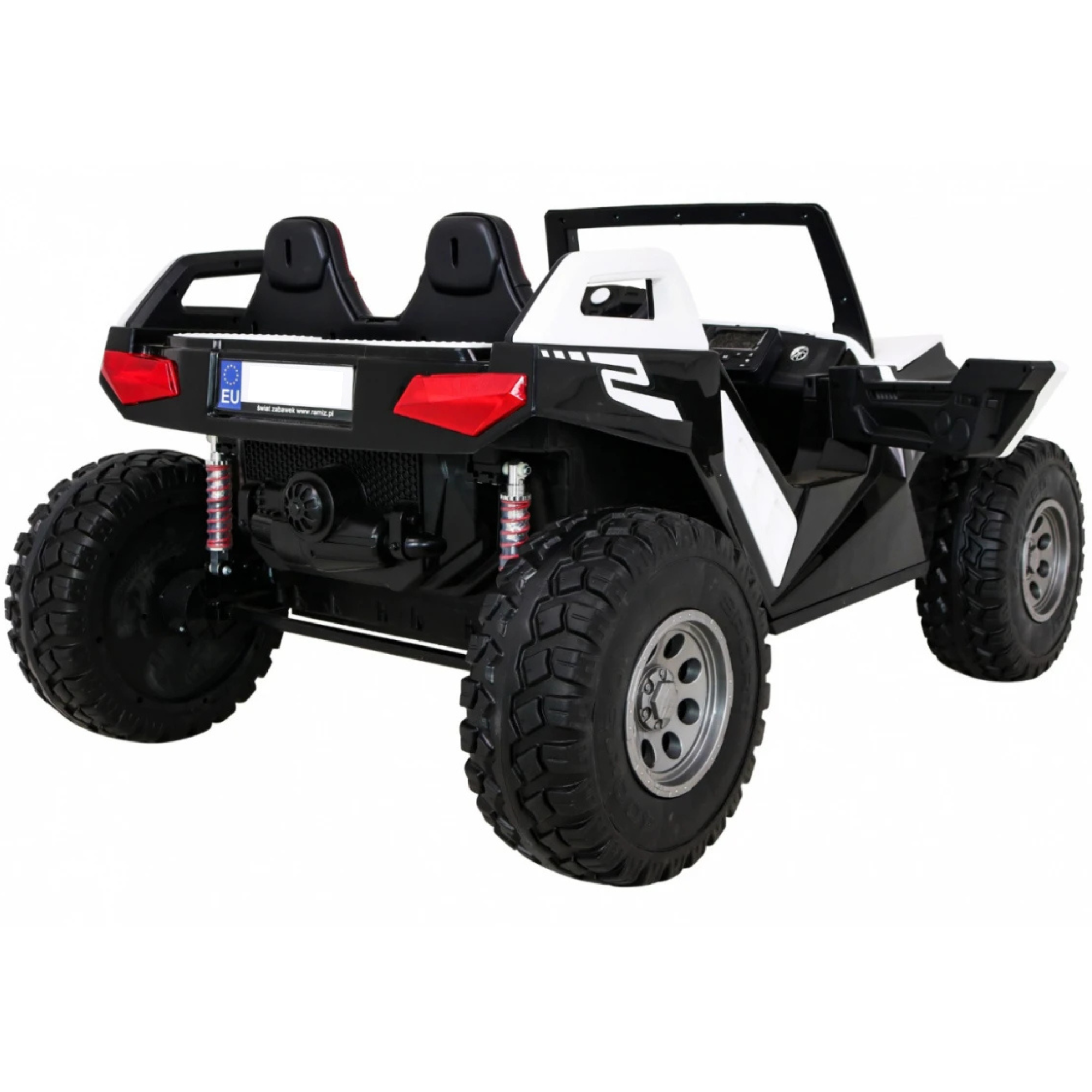 Carro Elétrico para Criança BUGGY CLASH 4x4 24v Branco 2 LUGARES, RODAS DE BORRACHA & ASSENTO EM PELE
