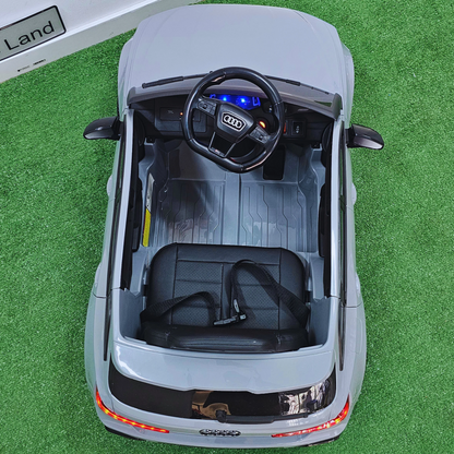 Carro Elétrico para Criança AUDI RS6 12v BATERIA DE LÍTIO Cinza c/ RODAS DE BORRACHA & ASSENTO EM PELE