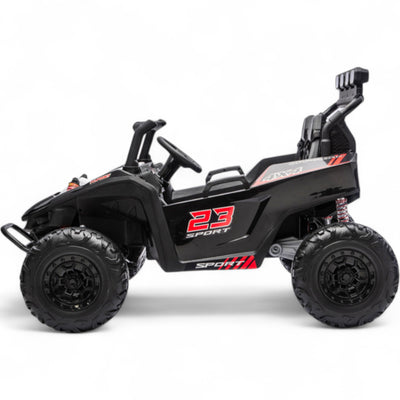 Carro Elétrico para Criança BUGGY TURBO SPORT 4x4 24v Preto c/ RODAS DE BORRACHA & ASSENTO EM PELE