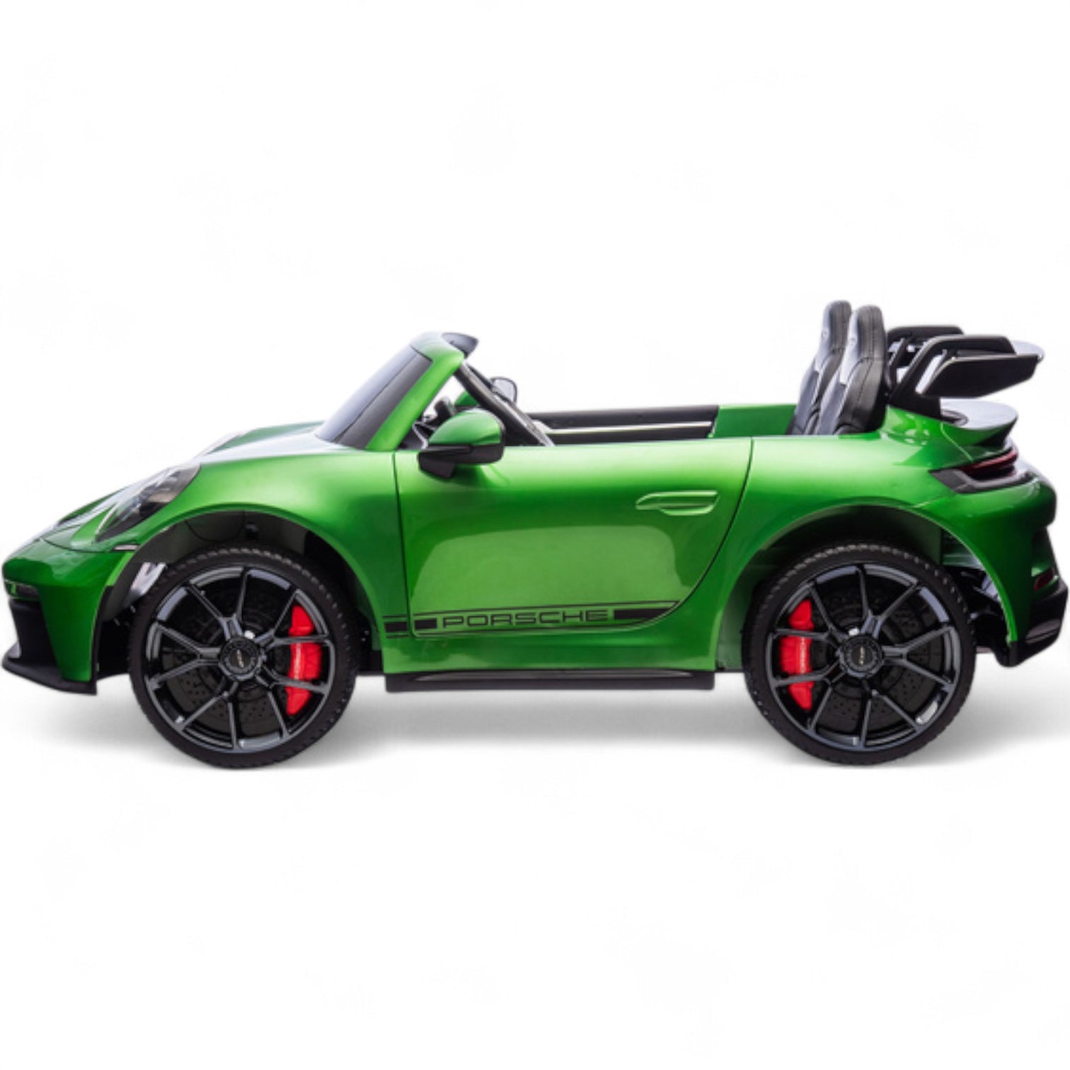Carro Elétrico para Criança PORSCHE 911 GT3 24v 4x4 XXL Verde Metalizado c/ MP4, RODAS DE BORRACHA & ASSENTO EM PELE E VELUDO
