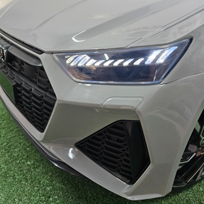 Carro Elétrico para Criança AUDI RS6 12v BATERIA DE LÍTIO Cinza c/ RODAS DE BORRACHA & ASSENTO EM PELE