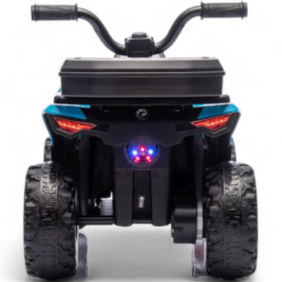 Mini Moto 4 Elétrica para Crianças LITTLE EXPLORER 6v Azul c/ RODAS DE BORRACHA