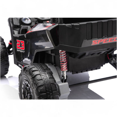 Carro Elétrico para Criança BUGGY TURBO SPORT 4x4 24v Preto c/ RODAS DE BORRACHA & ASSENTO EM PELE