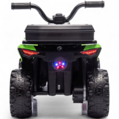 Mini Moto 4 Elétrica para Crianças LITTLE EXPLORER 6v Verde c/ RODAS DE BORRACHA