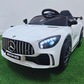 Carro Elétrico para Criança MERCEDES GTR MINI 12v Branco c/ RODAS DE BORRACHA & ASSENTO EM PELE
