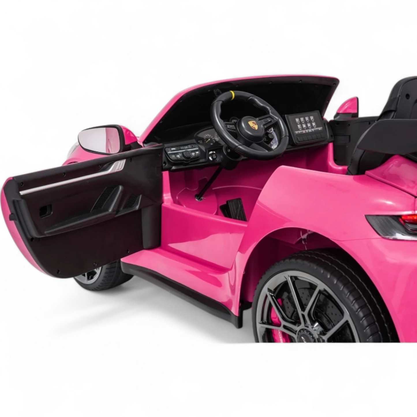 Carro Elétrico para Criança Porsche 911 GT3 24v STRONG XXL Rosa c/ Rodas de Borracha e Assento em Pele E Veludo