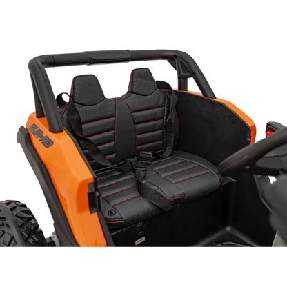 Carro Elétrico para Criança MAVERICK STYLE 4x4 12v Laranja c/ RODAS DE BORRACHA & ASSENTO EM PELE