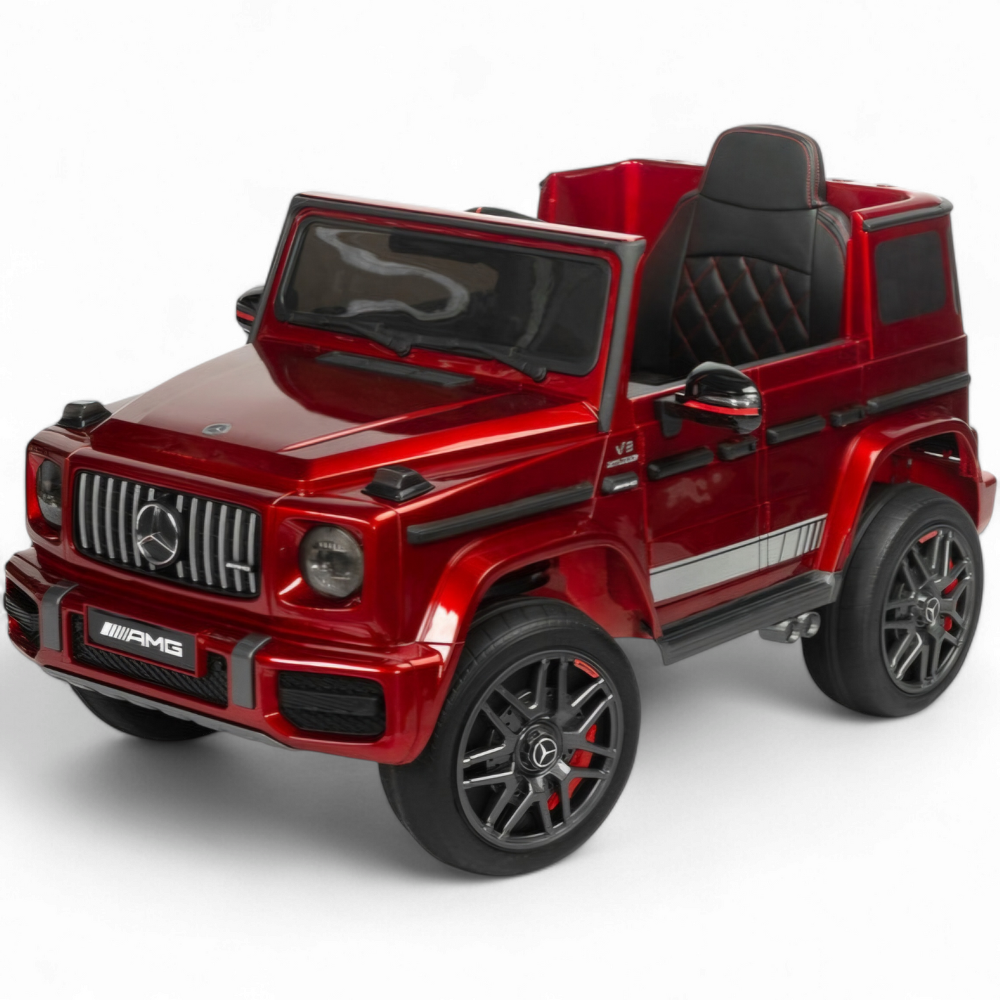 Carro Elétrico para Criança MERCEDES G63 XL 12v Vermelho Metalizado c/ RODAS DE BORRACHA & ASSENTO EM PELE