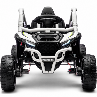 Carro Elétrico para Criança Buggy KAWASAKI 4x4 12v BATERIA DE LITIO Branco c/ RODAS DE BORRACHA & ASSENTO EM PELE