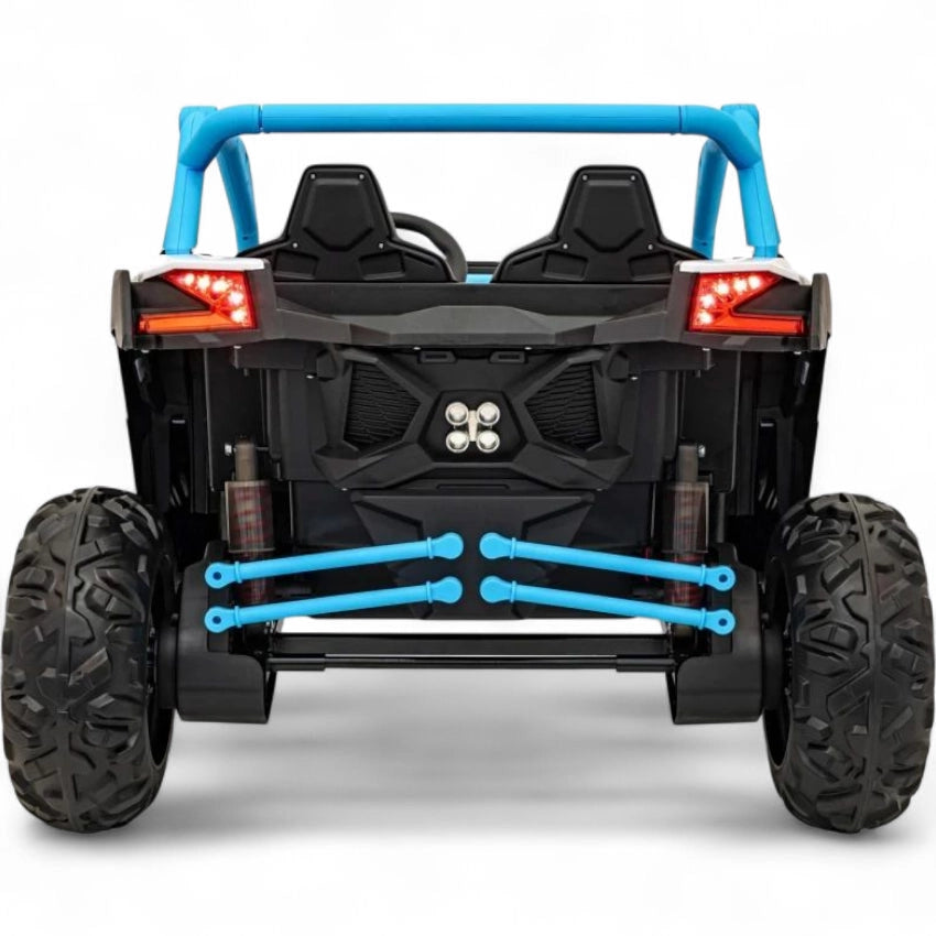 Carro Elétrico para Criança MAVERICK STYLE RR 4x4 24v Azul c/ RODAS DE BORRACHA & ASSENTO EM PELE