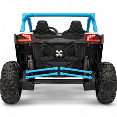 Carro Elétrico para Criança MAVERICK STYLE RR 4x4 24v Azul c/ RODAS DE BORRACHA & ASSENTO EM PELE