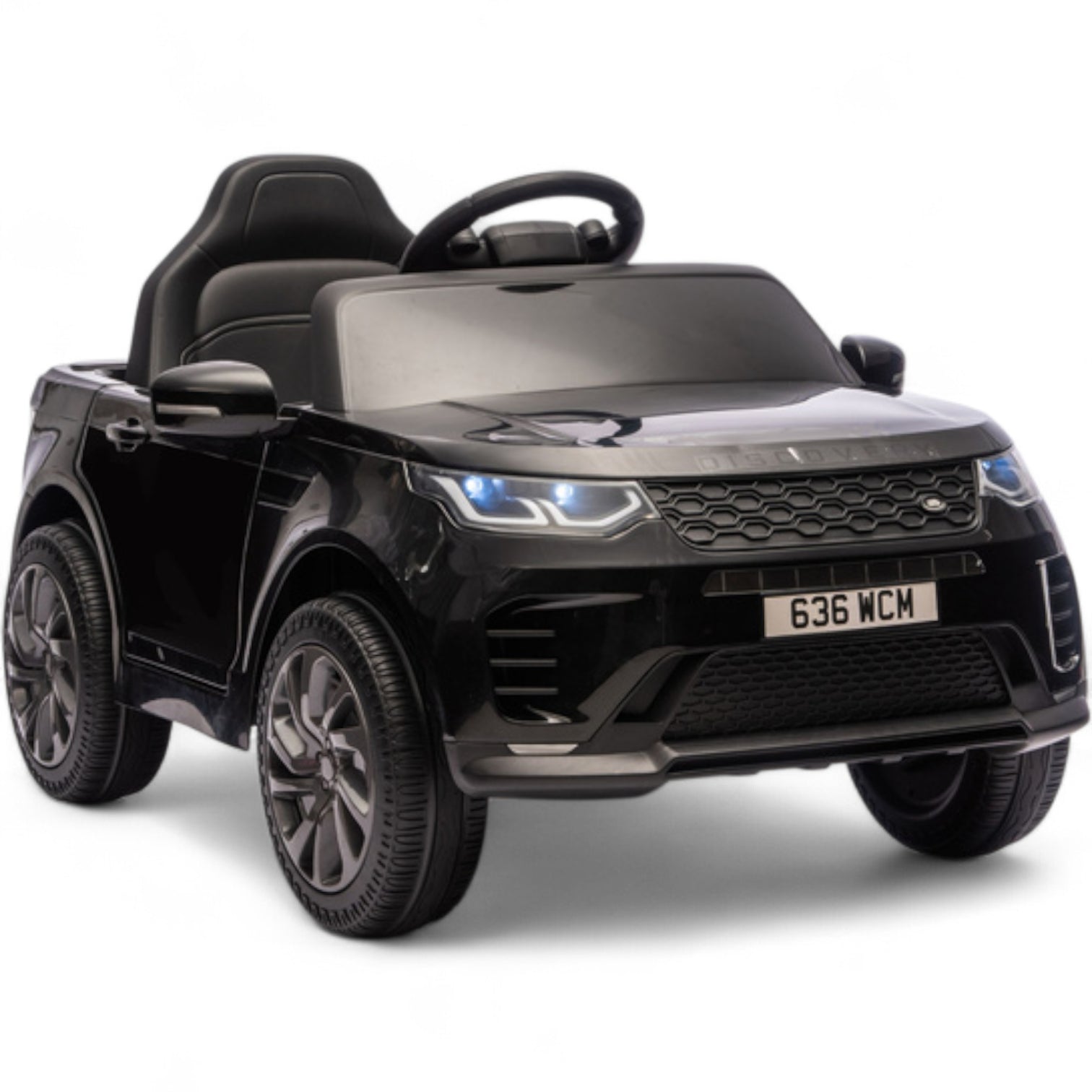 Carro Elétrico para Criança RANGE ROVER DISCOVERY 12v Preto c/ RODAS DE BORRACHA & ASSENTO EM PELE