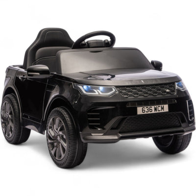 Carro Elétrico para Criança RANGE ROVER DISCOVERY 12v Preto c/ RODAS DE BORRACHA & ASSENTO EM PELE