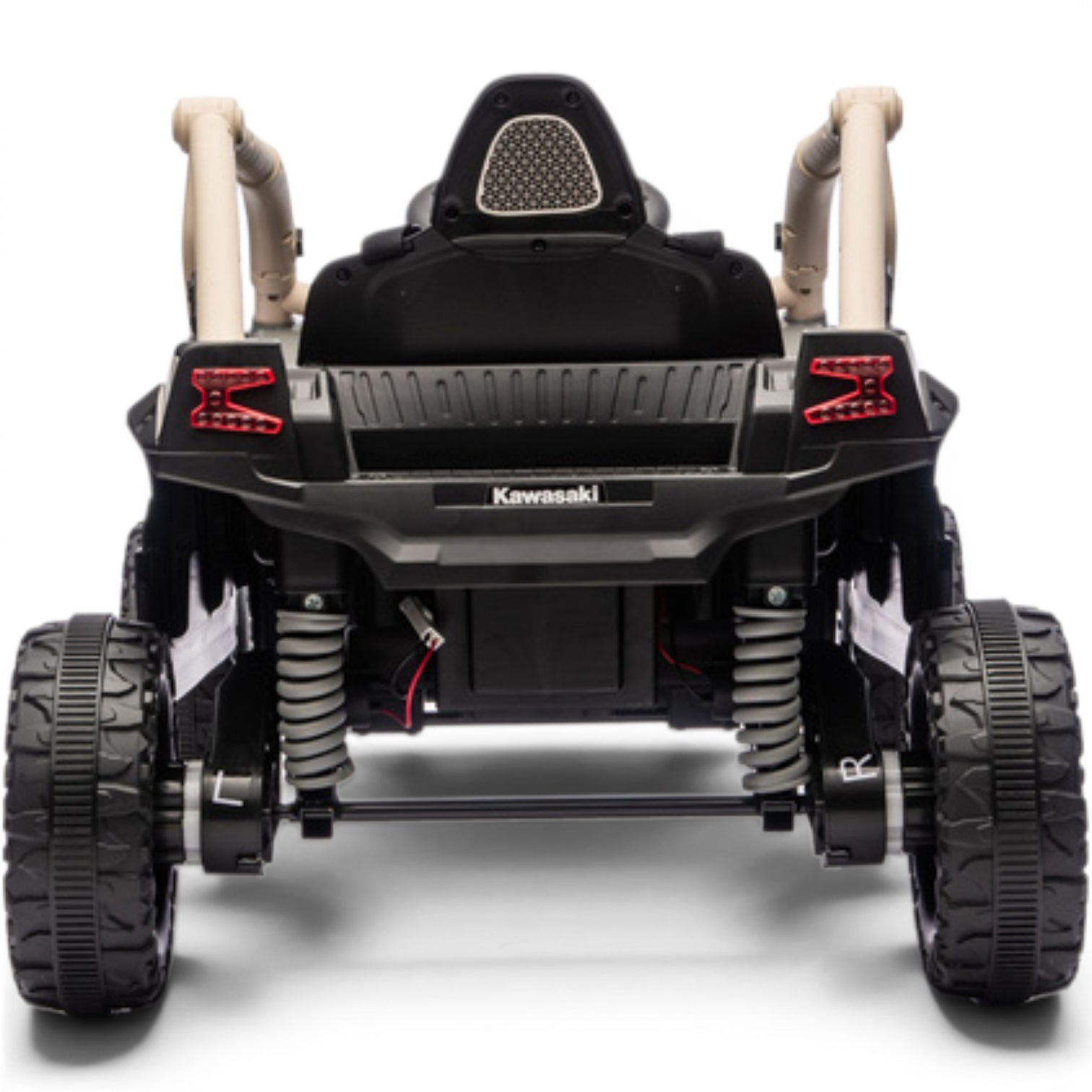Carro Elétrico para criança KAWASAKI 24V Khaki c/ RODAS DE BORRACHA & ASSENTO EM PELE