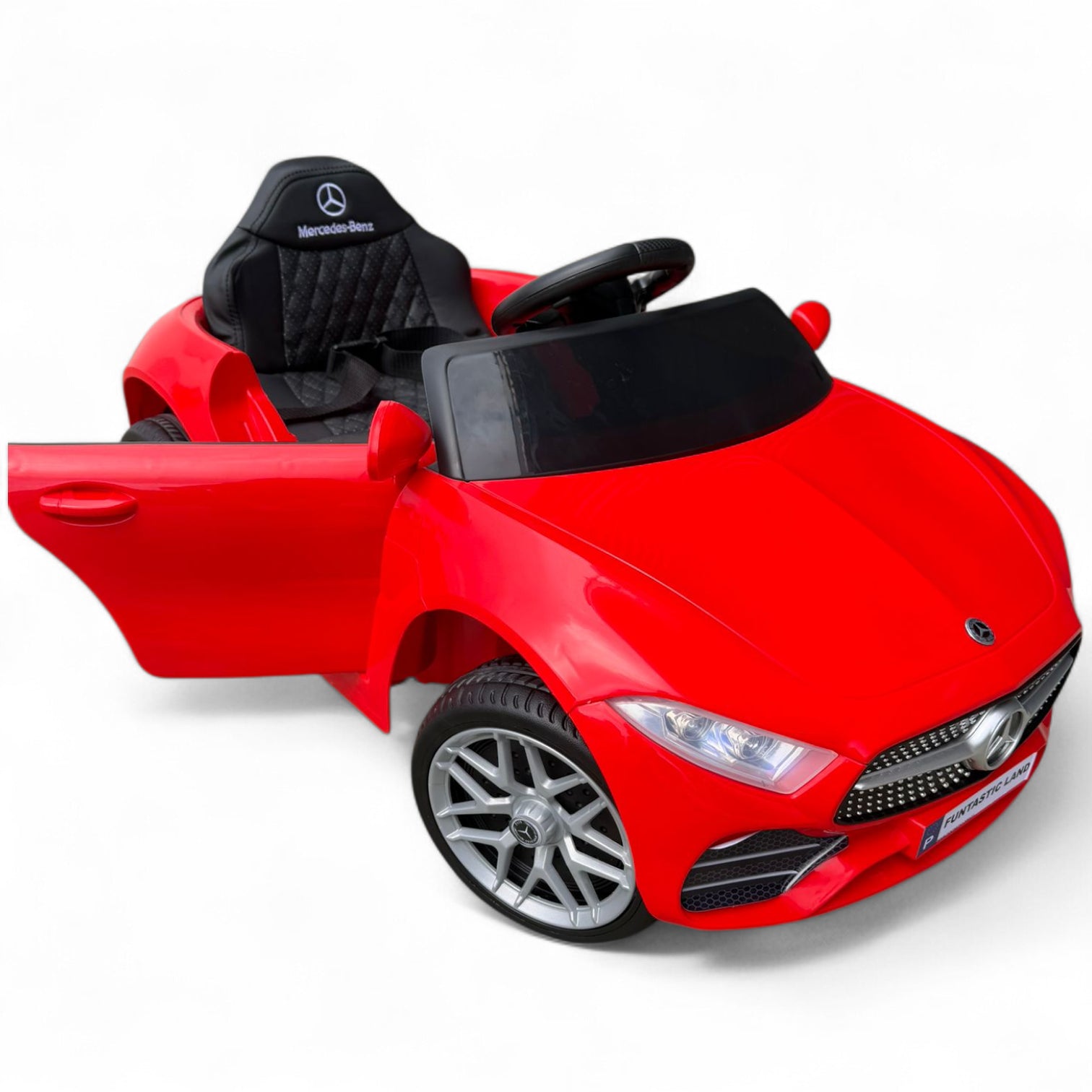 Carro Elétrico para criança MERCEDES CLS 350 12v Vermelho c/ RODAS DE BORRACHA & ASSENTO EM PELE