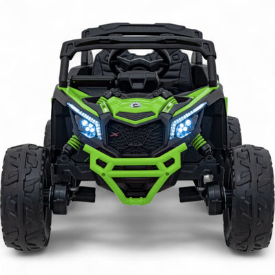 Carro Elétrico para Criança CAN-AM MAVERICK 4x4 24v Verde c/ RODAS DE BORRACHA & ASSENTO EM PELE