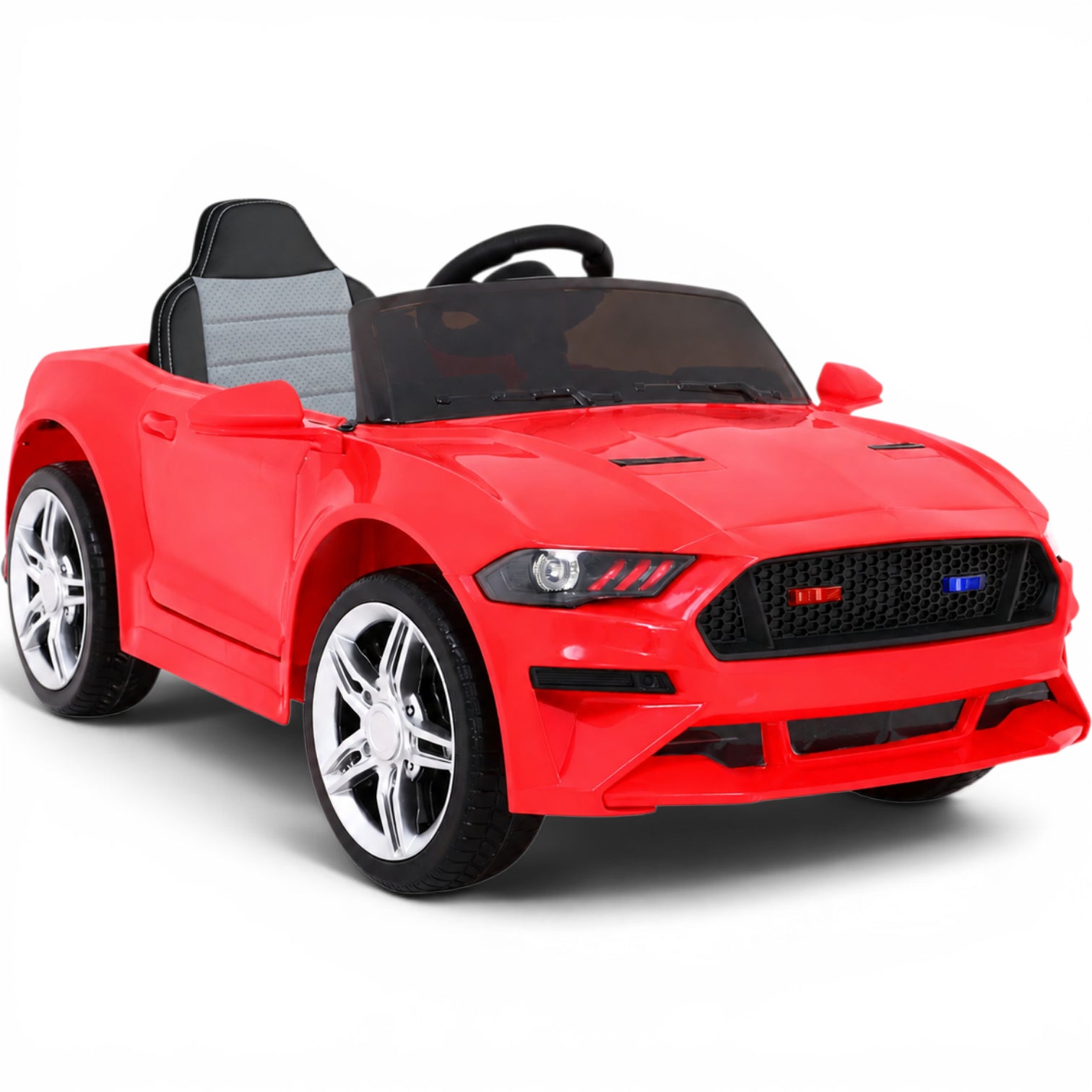 Carro Elétrico para Criança GT Style Vermelho 12v c/ RODAS DE BORRACHA & ASSENTO EM PELE