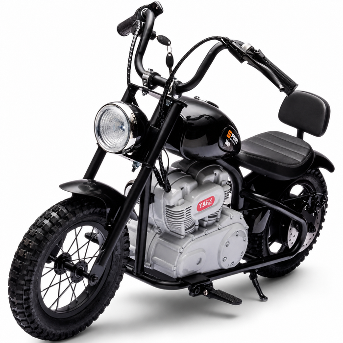 Mota Elétrica para Criança MINI REBEL 36v Preta c/ RODAS PNEUMÁTICAS E ASSENTO EM PELE ECOLÓGICA