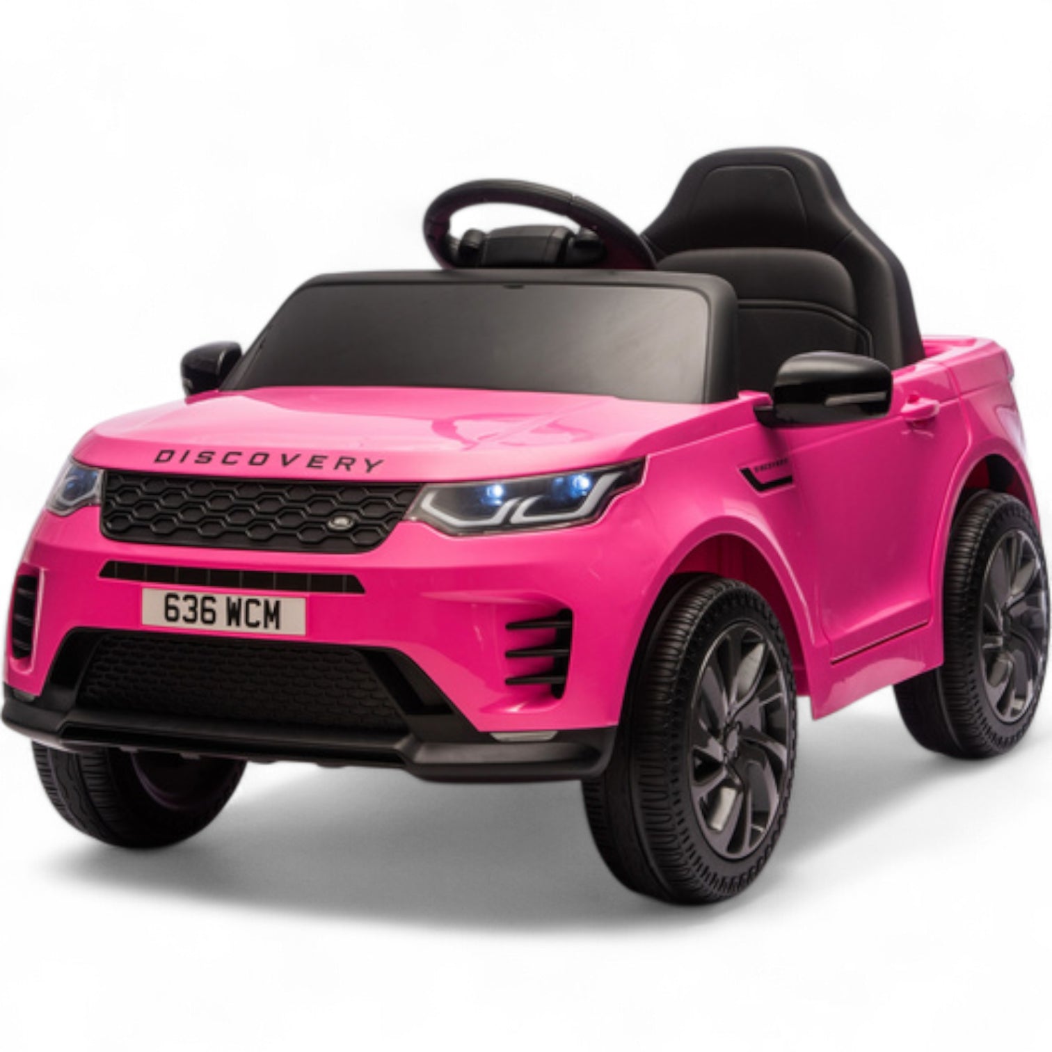 Carro Elétrico para Criança RANGE ROVER DISCOVERY 12v Rosa c/ RODAS DE BORRACHA & ASSENTO EM PELE
