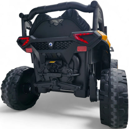 Carro Elétrico para Criança Buggy Speed Amarelo 4x4 12v c/ RODAS DE BORRACHA & ASSENTO EM PELE