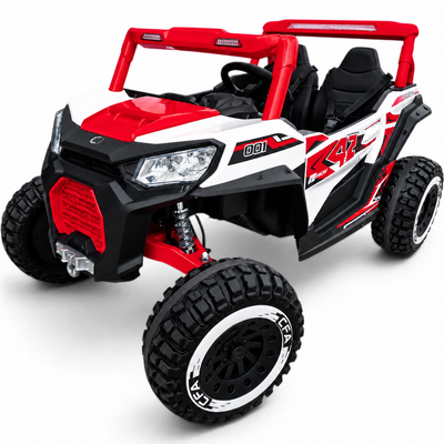 Carro Elétrico para Criança BUGGY PULSATING 4x4 24v Vermelho c/ RODAS DE BORRACHA & ASSENTO EM PELE