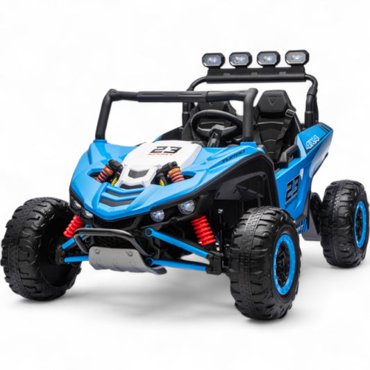 Carro Elétrico para Criança BUGGY TURBO SPORT 4x4 24v Azul c/ RODAS DE BORRACHA & ASSENTO EM PELE